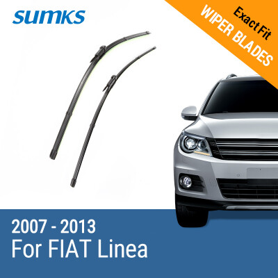 

SUMKS Wiper Blades for FIAT Linea 26"&15" Fit Pinch Type Arms 2007 2008 2009 2010 2011 2012 2013