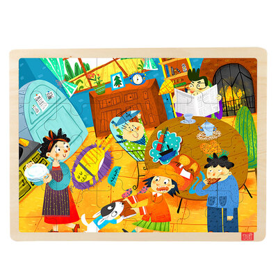 

TOI Wooden Jigsaw Puzzle with Storage tray (24/48/80/100pcs) for kids