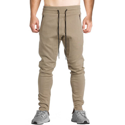 

MECH-ENG Mens Active Joggers Pants Fitness Bodybuilding Gym Workout Running Trousers with Zip Pockets in 5 Colors