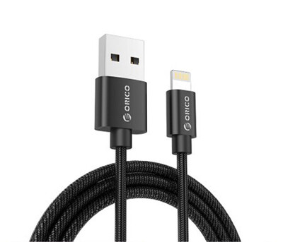 

ORICO (ORICO) LTD-10 Apple 6S / 5S / 7plus data cable charging cable iPhone charging line intelligent display light mobile phone charging line 1 m braided black