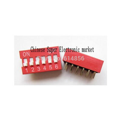 

100pcs 6P 6 Position DIP Switch 2.54mm Pitch 2 Row 12 Pin
