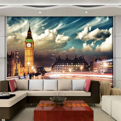

Пользовательские обои настенные обои London Big Ben City Ночной вид настенные украшения Гостиная Спальня Обои Mural Papel Pintado 3D