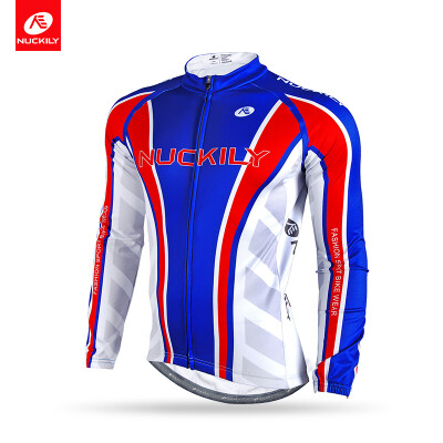 

NUCKILY Winter Thermal Fleece Cycling Wear Long Sleeve Warm Bike Jersey NJ527-W