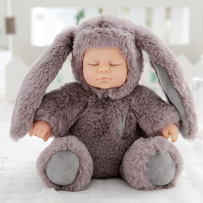 

12 Colors Cute Reborn doll Plush Stuffed Toys for Children Soft Rabbit Bear Plush Toy Baby Sleeping Dolls