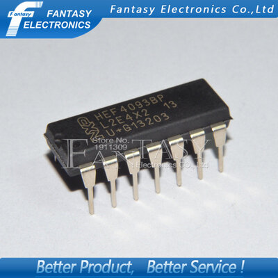

10PCS HEF4093BP DIP HEF4093 DIP14 new&original IC free shipping