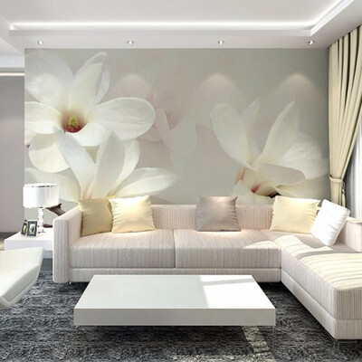 

Пользовательские 3D-обои для рабочего стола Декорации для стен 3D Magnolia Mural Painting Bedroom TV Background Домашний декор Обои для стен Wall Wallover