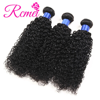 

Rcmei High Quality 8A Hair Brazilian Kinky Curly 3 Bundles 100 Remy Human Hair Extension Weave Natural Color