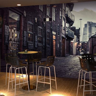 

Custom photo wallpaper retro 3D wallpaper West Restaurant dumpling house large mural bar KTV decoration personality wallpaper