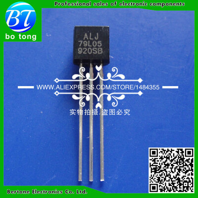 

Free Shipping 50pcs WS79L05 79L05 100mA -5V TO-92 Voltage Regulator Negative