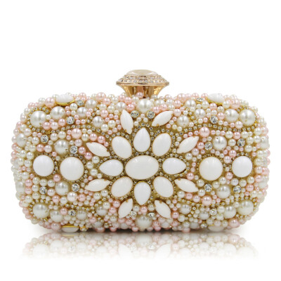 

Milisente Women Bag Wedding Clutch Bags Ladies Beaded White Party Clutches Purses