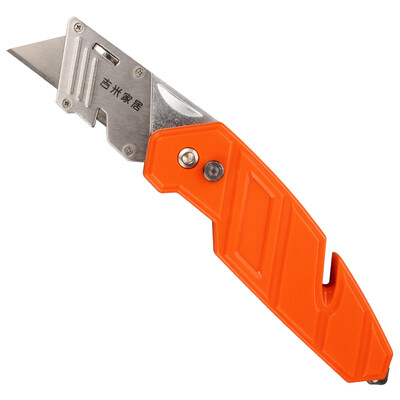 

Jimmy home JM-G12008 utility knife folding knife car multi-function safety hammer outdoor knife cutting knife wallpaper knife stainless steel knife 110 blade