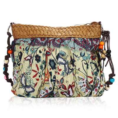 

Модная женская сумка для пляжа Кошелек для сукна для сукна из чешуи Bohemian Boho Этническая печать