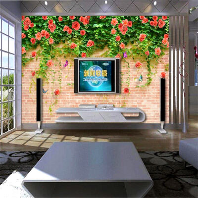 

Customized 3D Mural Wallpaper Modern Romantic Rose Butterfly Photo Wall Papers Bedding Room Living Room Sofa Backdrop Panel Wall