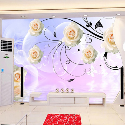 

Пользовательские 3D-обои для фото 3D Rose Flower Vine Living Room Диван Спальня Телевизор Фон Большие обои для стен Обои Современная живопись