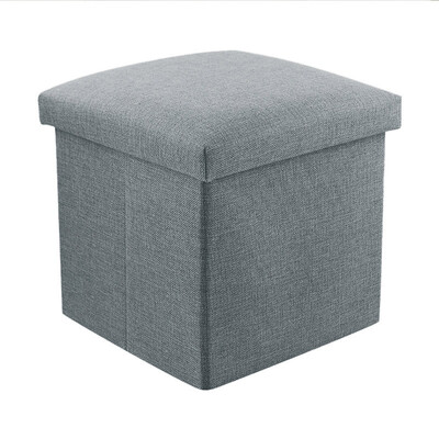 

Tinghao tinghao medium imitation cotton linen folding storage stool finishing box shoe bench