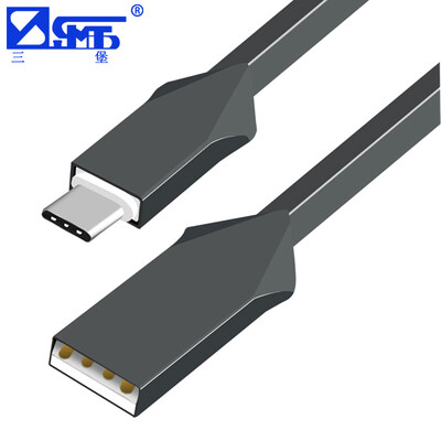 

Sanbao DX-100PK mobile phone charging cable TYPE-C interface zinc alloy knife line pink 1 meter