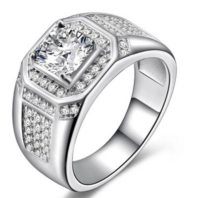 

16CT Size 8 To 15 Jewelry RubyTopazSapphireGarnet Zircon stones 10KT Mans Gold Plated Ring Wedding Gift