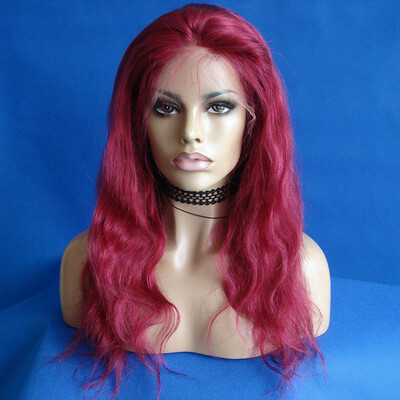 

Virgin Human Hair Burgundy Lace Wig Brazilian Virgin Hair Body Wave Burgundy Lace Front Wig With Baby Hair Red Wig