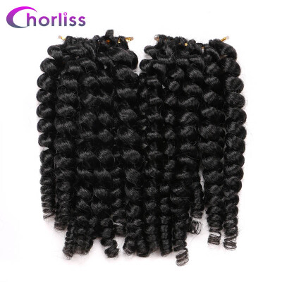 

Chorliss 8 40g Jumpy Wand Curl Twist Crochet Braid Jamaican Bounce Synthetic Braiding Hair High Temperature Fiber TBrown Color