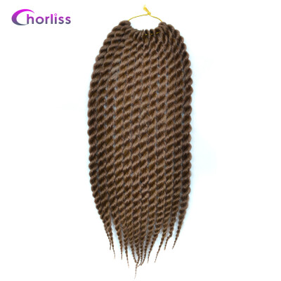 

Chorliss 12" Synthetic Ombre Color Braiding Hair Extensions Mambo Twist Crochet Braids Hair burgundy 75g/pack