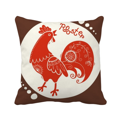 

Chinese Sign 2017 Year of the Rooster Square Throw Pillow Insert Cushion Cover Home Sofa Decor Gift