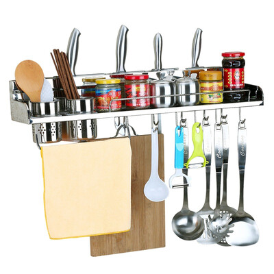 

Kitchen maxcook 304 stainless steel kitchen shelf knife holder 60CM wall hanging double cup MCWA-BG602 spice rack with fence does not rust