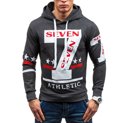 

2017 autumn and winter new men's clothes European Style leisure fleece cardigan hooded