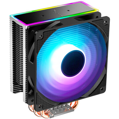 

JONSBO CR-601 colorful streamer CPU cooler multi-platform 4 heat pipe 12CM colorful fan PWM temperature control all metal buckle with silicone grease