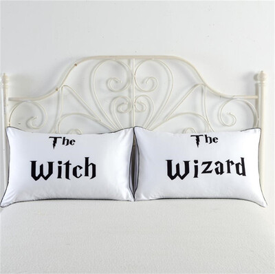 

iDouillet Pillowcases for Bedroom or Dorm Gift for Couple I love you THE BEARD Print in Black on White Envelope Enclosure 48x74cm