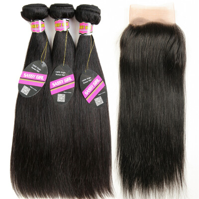 

Peruvian Straight With Closure lace front 13x4 Unprocessed Human Hair