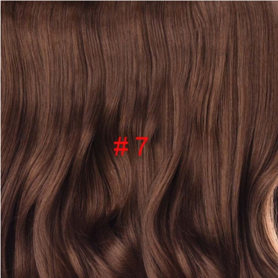 

Long 24" Stretched Wavy clip in Synthetic Hair Extensions 4 Clips One Piece Pure Color Heat Resistant Fiber 190g/piece