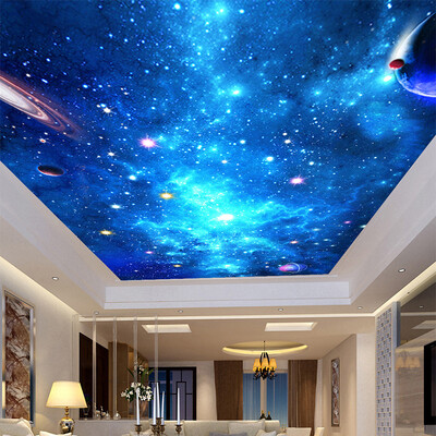 

Подгонянная трехмерная потолочная роспись галактики туманности Photo Wallpaper KTV Bar Hotel Потолочные обои для стены Обои настенные обои