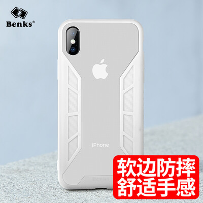 

Bonks iPhone X10 Mobile Shell Cover Apple 10X Protection Hard shell i10X3D Three-dimensional All-inclusive Protective shell Shock-absorbing Drop Mobile Shell Ceramic White