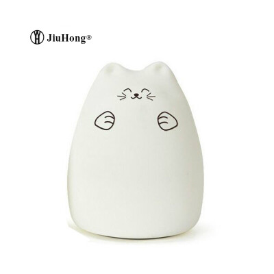 

Cartoon atmosphere colorful lamp silicone animal LED night light Children Cat Lamp 7-Color Flashing USB Rechargeable Lighting