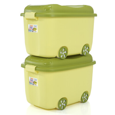 

Vozhi vozvo extra large cartoon storage box childrens toys plastic storage box with wheels clothing storage box 2 Pack