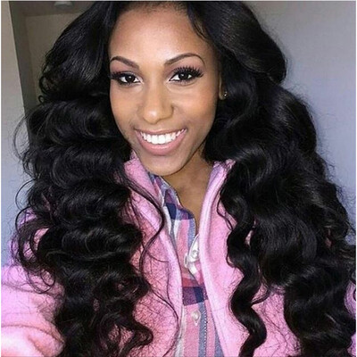 

Free Shipping Fashion Style New Hair Products 7A 130 Density Virgin Hair Loose Wave Lace Front Wig