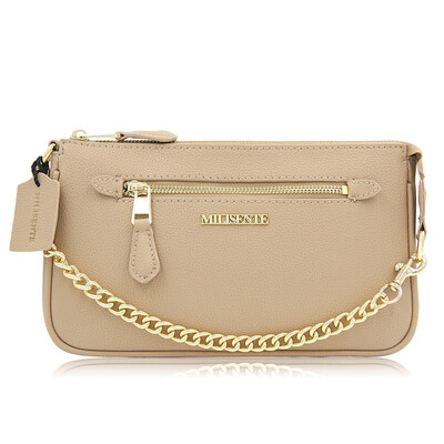 

Milisente 2018 New Women handbag Chain Genuine Leather Bag Fashion Crossbody Shoulder Bags Orange