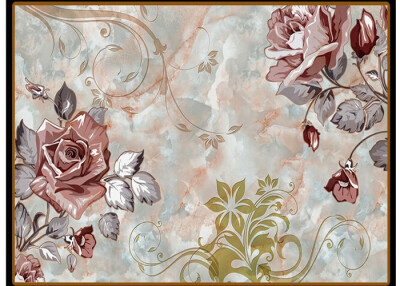 

Custom photo wallpaper Romantic rose marble TV background wallpaper bedroom living room sofa wallpaper mural