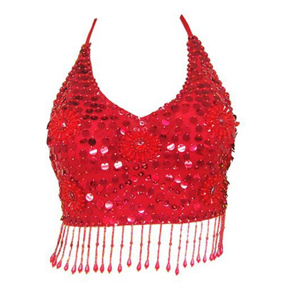 

2017 Sexy Women Belly Dancing New Tassels Bra Belly Dance Suit Hit Colors Stage Show Clothing