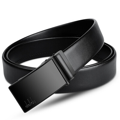 

Delidu De Lidu men&39s belt automatic buckle leather belt fashion business casual men&39s belt D-ZCDZDK-D66 black surface upgrade hemming belt body