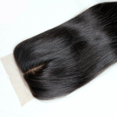 

Osolovely Hair 9A Grade Straight Silk Base Lace Closure Natural Color 10 to 20 Inch 44 Middle Part Swiss Lace CLosure
