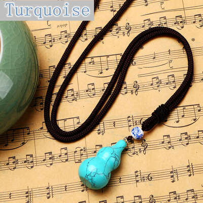 

1PCS Party Necklace Gourd Pendant Natural Crystal Fine Jewelry Rhinestone Turquoise Granate Taki Skyrim Sailor Steampunk Snake