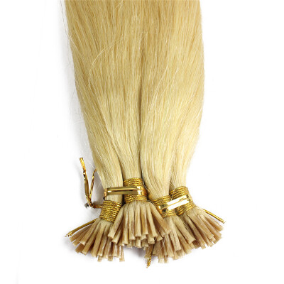 

1g/s 100g Human Virgin Hair Medium Blonde Pre-bonded Keratin Stick I-tip Hair Extensions