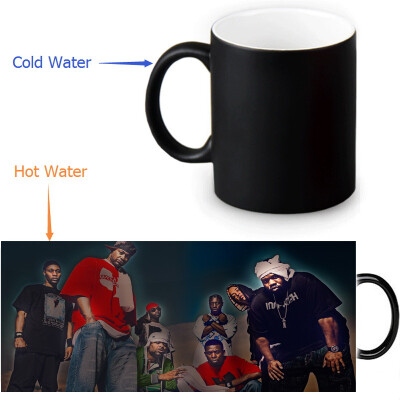 

Wu Tang Clan 350ml12oz Heat Reveal Mug Color Change Coffee Cup Sensitive Morphing Mugs Magic Mug Milk Tea Cups