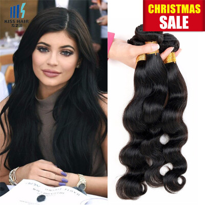 

3 pcs/lot Peruvian human hair bundles cheap natural black body wave hair weaving for women