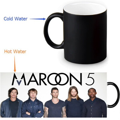 

Maroon 5 350ml12oz Heat Reveal Mug Color Change Coffee Cup Sensitive Morphing Mugs Magic Mug Milk Tea Cups