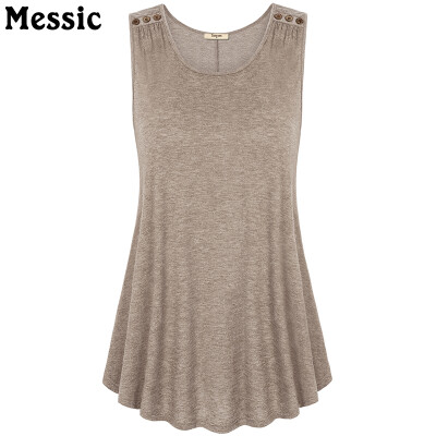 

Timeson Summer 2018 Sleeveless Solid Tee V-Neck Women Tanks Wool Button Big Hem Long Loose Tunic Casual Vest Female Knitted Tops