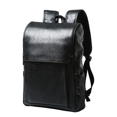 

New Leather Korean Backpack Black Rucksack Fashion Business Knapsack Back Bag