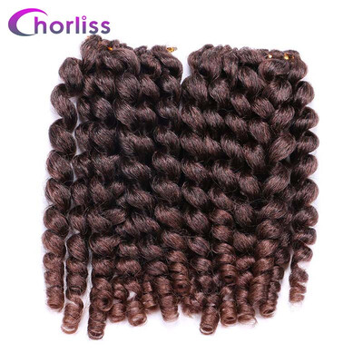 

Chorliss 8 40g Jumpy Wand Curl Twist Crochet Braid Jamaican Bounce Synthetic Braiding Hair High Temperature Fiber Purple Color