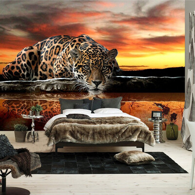 

Пользовательские обои для фото 3D стереоскопические животные Leopard Mural Обои Гостиная Спальня Диван Фон Обои настенные обои